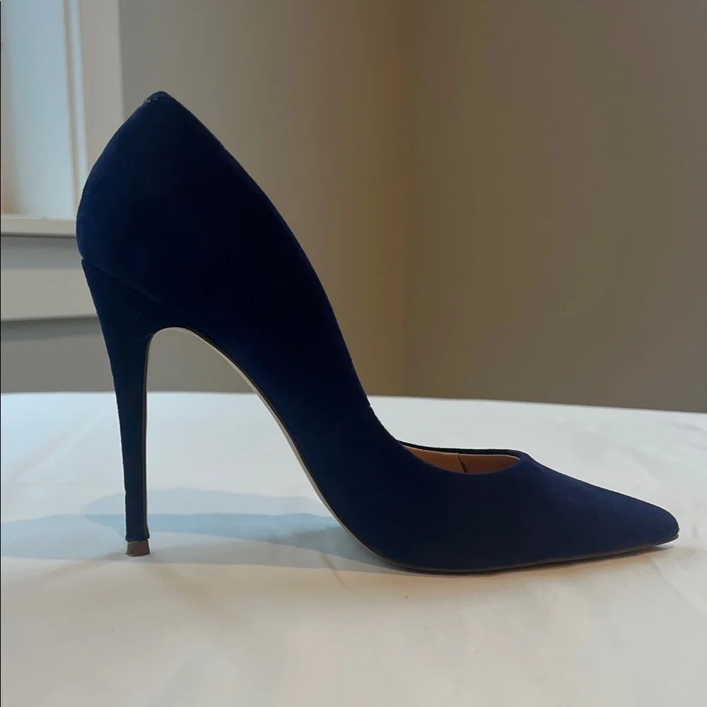 Steve Madden Blue Suede Daisie Heels - Picture 8 of 11